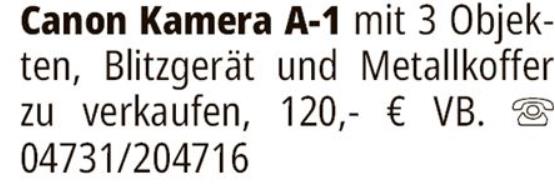 Anzeige